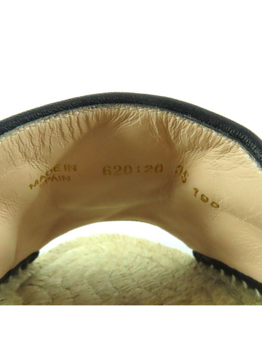 Gucci GG Canvas Marmont Espadrille Sandals Beige Gold 35 - Picture 11 of 13